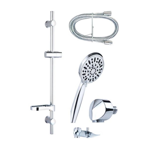 Oakbrook Collection Chrome 3 Settings Showerhead with Slide Bar 1.8 gpm 4907184